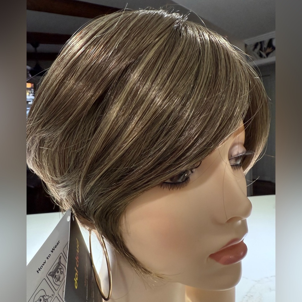 HAIR, Pixie Cut, Swoop Bangs, Medium/Dark Brown